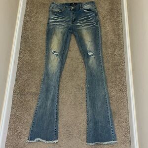 Men’s stacked jeans